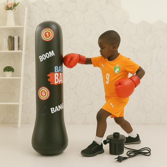 🥊 Kit de Boxe Gonflable Enfant 3 A 10ans taille 1.20M